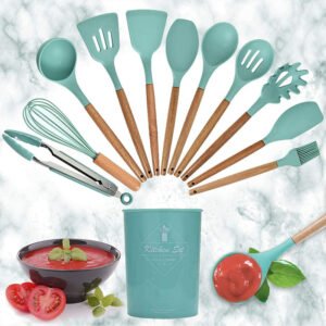 Heat Resistant Non-Stick 12PCS Silicone Kitchen Utensils Set