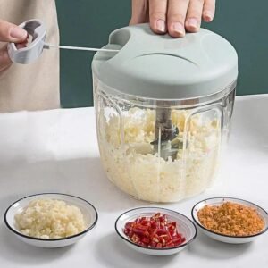 5 Blade Manual Speedy Vegetable Chopper & Spin Cutter – Hand Food Processor for Quick Dry Fruit & Vegetable Chopping