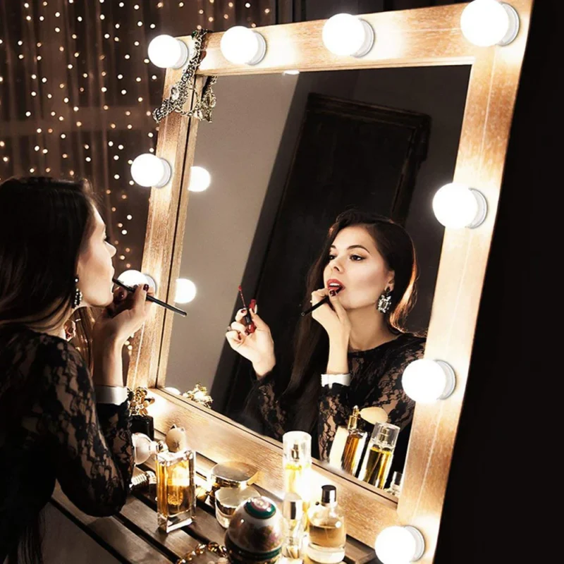 Vanity Mirror LED Bulbs Kit – 10 Dimmable Lights with USB & Memory Function - Image 2