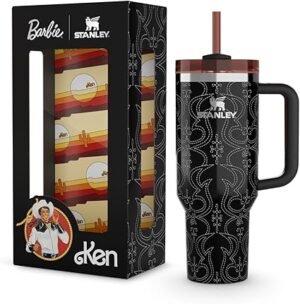 Stanley x Barbie™ ’80s Western Ken Quencher 40 Oz – Limited Edition Midnight Black Travel Tumbler