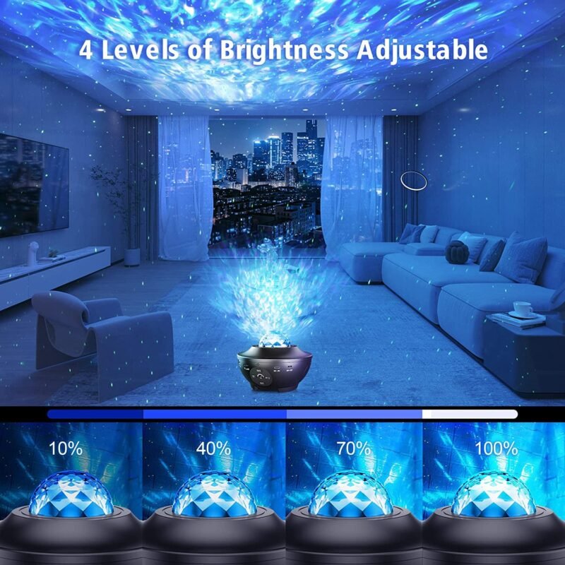 Galaxy Projector Lamp with Bluetooth Speaker – 21 Lighting Modes, Adjustable Brightness & Remote Control - Image 4