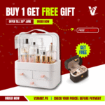 Buy Premium Cosmetic Organizer & Get Free Leather Jewelry Ring Box – Limited Time Deal!