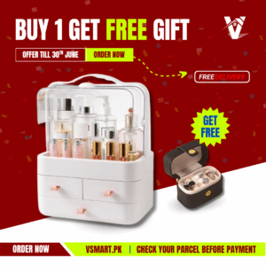 Buy Premium Cosmetic Organizer & Get Free Leather Jewelry Ring Box – Limited Time Deal!