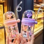 Dolphin Fountain 260ml Kids Water Bottle with Straw – BPA Free Cartoon Whale Spray Cup
