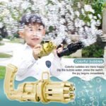 8-Hole Automatic Bubble Gun Toy – Colorful Bubble Blaster for Kids with Soap Water Machine