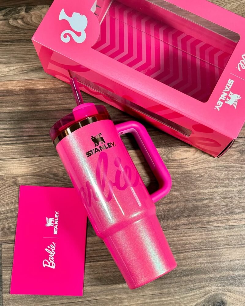 Pink Barbie x Stanley Icon Quencher 40oz Tumbler – Limited Edition Hydration Cup - Image 3