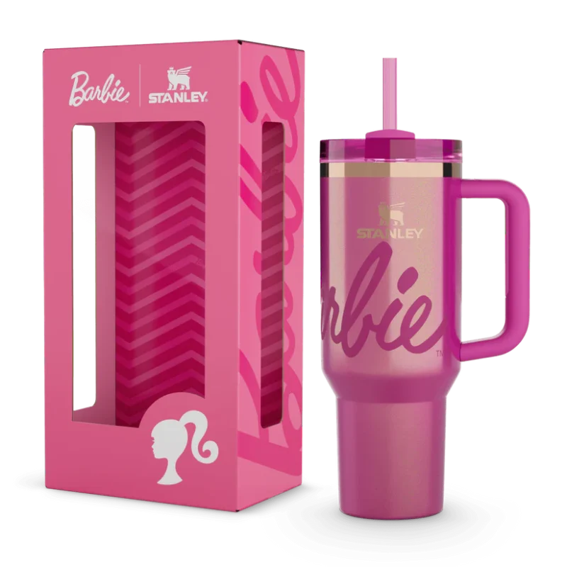 Pink Barbie x Stanley Icon Quencher 40oz Tumbler – Limited Edition Hydration Cup - Image 4