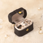 PU Leather Small Travel Jewelry Case – Mini Ring & Earring Organizer Box