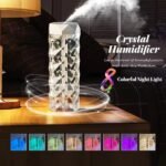 1000ML Crystal Lamp Air Humidifier with LED Night Light - Touch Control Lamp for Home Decor