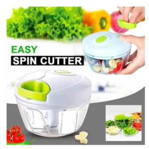 Speedy Chopper Manual Hand Pull – 3 Blade Vegetable & Meat Spin Cutter