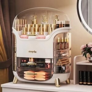 Large Capacity Luxury Cosmetic Organizer – Desktop Makeup & Jewelry Storage Box