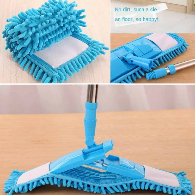 360° Rotating Flat Microfiber Mop – Wet & Dry Floor Cleaner with Extendable Handle - Image 4