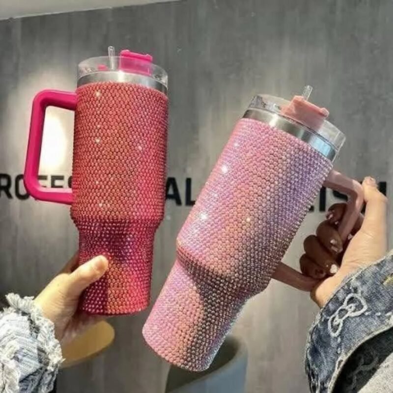 Rhinestone Glam Tumbler – 40oz (1200ml) Stainless Steel - Image 2
