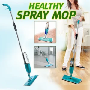 Stainless Steel Hands-Free Spray Mop – Flat Microfiber Floor Cleaner with Telescopic Handle