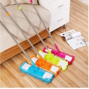 360° Rotating Flat Microfiber Mop – Wet & Dry Floor Cleaner with Extendable Handle