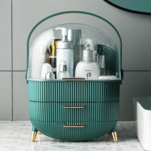 Aesthetic Vanity Organizer – Acrylic Makeup & Skincare Storage Box with Drawers