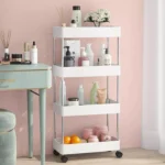 4-Layer Slim Smart Trolley – Space-Saving Storage Cart